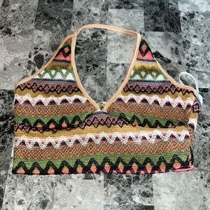 colorful cropped tank